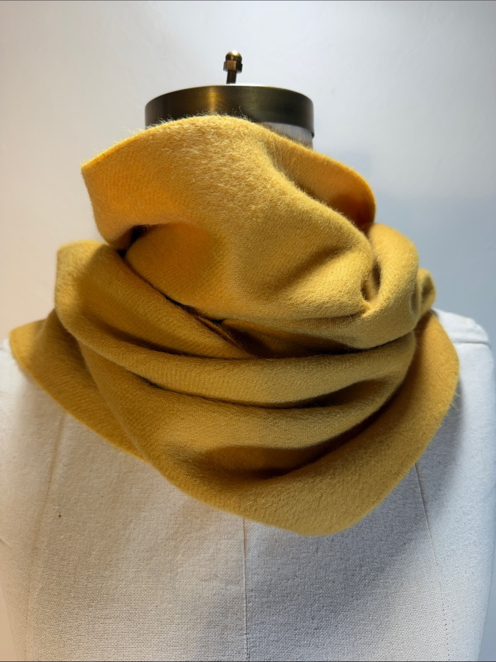 Baby Alpaca Women's Mustard Wrap Scarf - Cozy Winter Neck Warmer